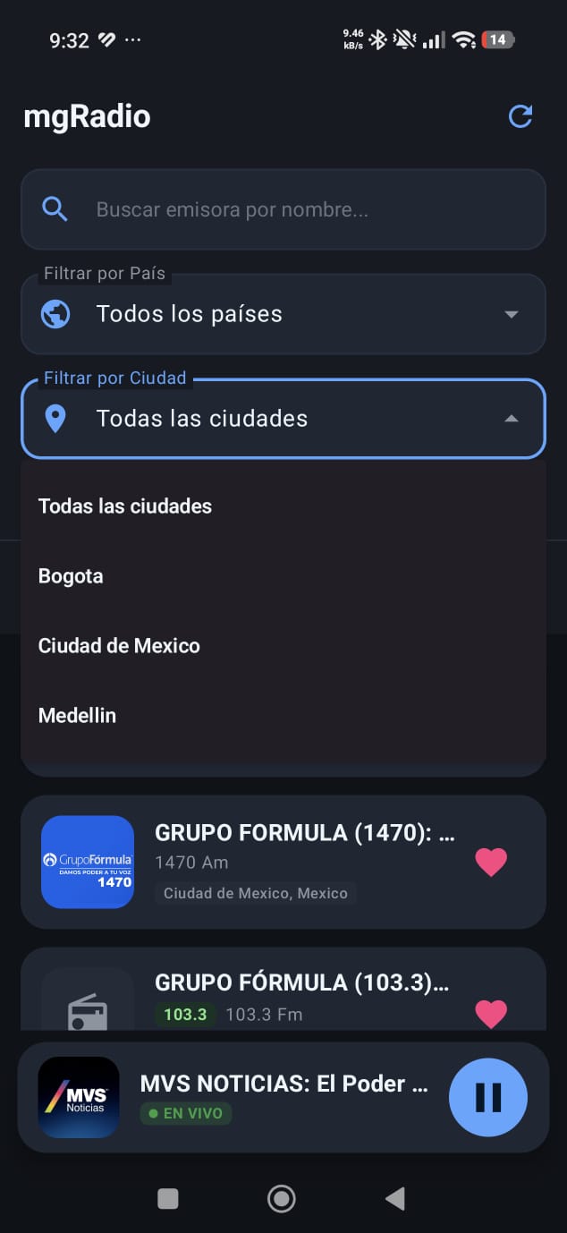Selector de Ciudades